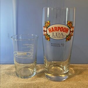 Harpoon Brewery IPA Pint Glass and tasting glass
